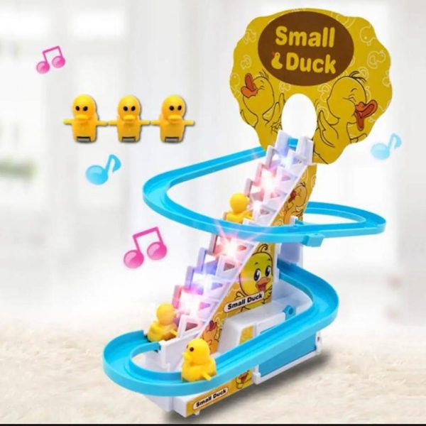 Smart Duck Ladder Climbing Race Set | Duck Climb Stairs Toy Race Track Slide