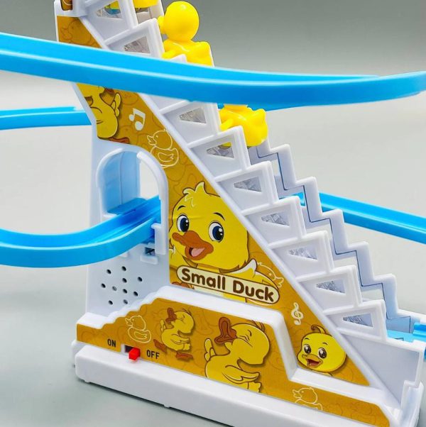 Smart Duck Ladder Climbing Race Set | Duck Climb Stairs Toy Race Track Slide